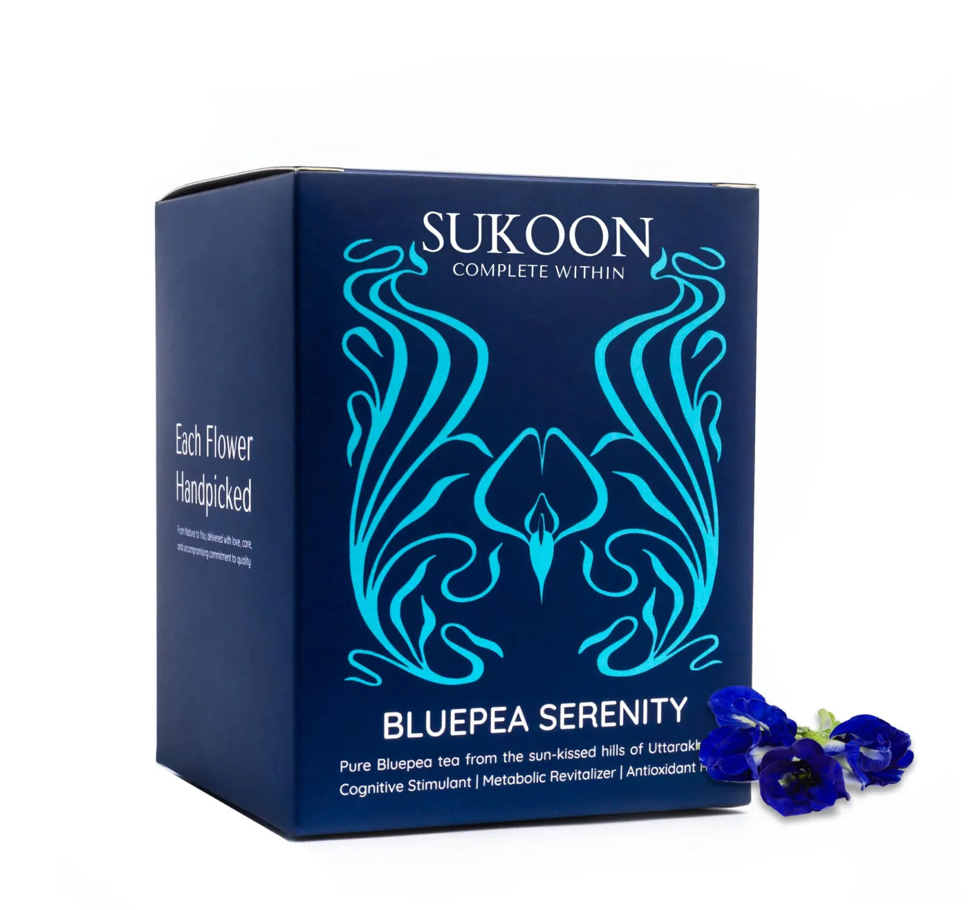 Sukoon Bluepea herbal tea box | caffeine-free