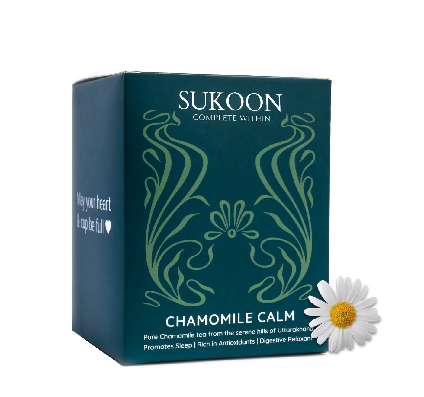 Sukoon Chamomile herbal tea box | caffeine-free