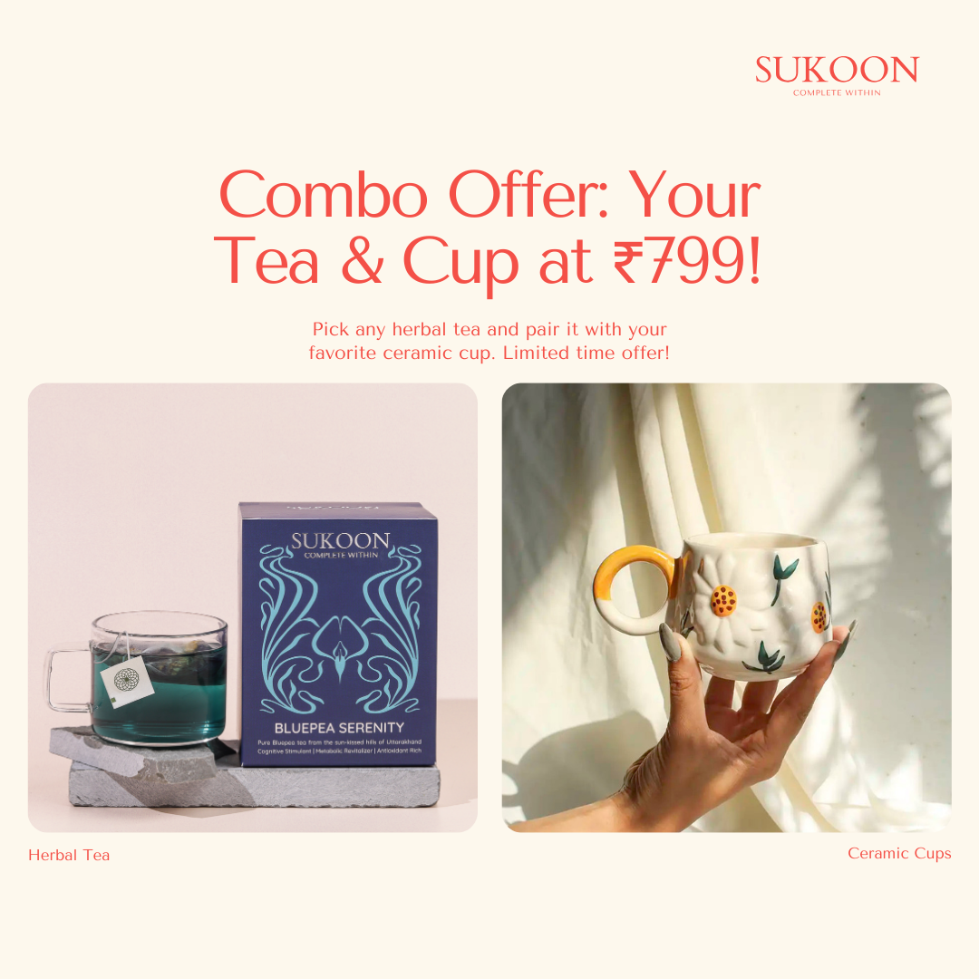 Sukoon Tea & Ceramic Cup Combo